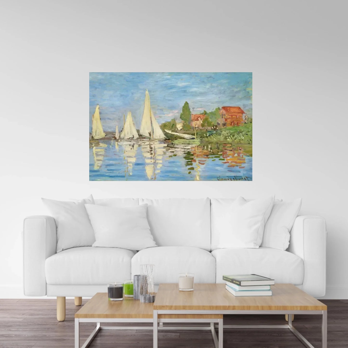 Regattas at Argenteuil (1872) by Claude Monet CanvasDecor