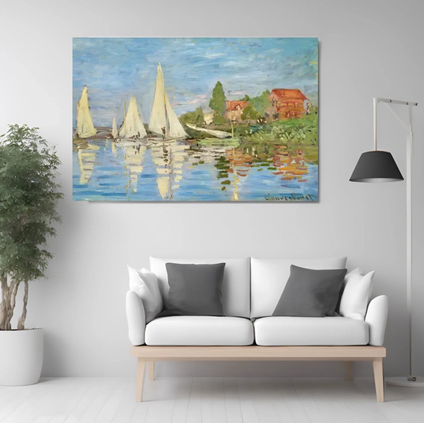 Regattas at Argenteuil (1872) by Claude Monet CanvasDecor