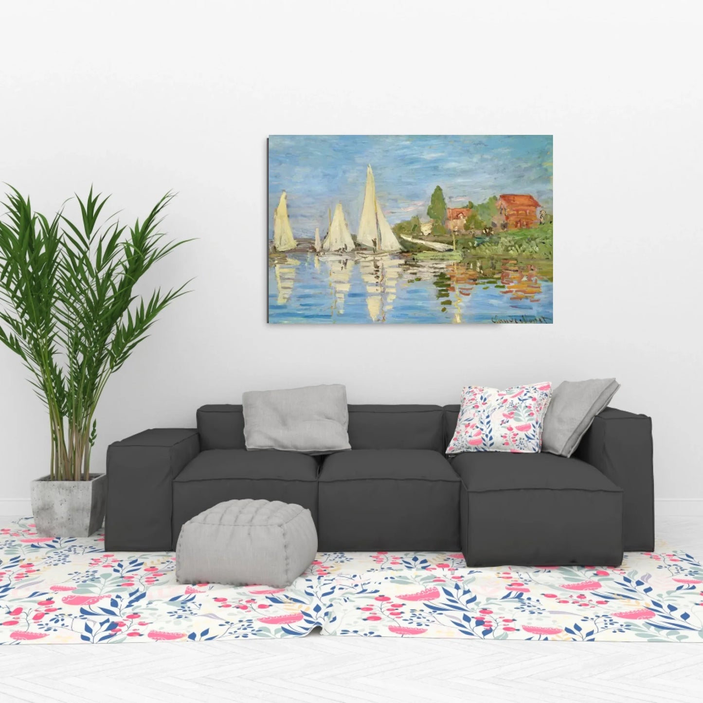 Regattas at Argenteuil (1872) by Claude Monet CanvasDecor