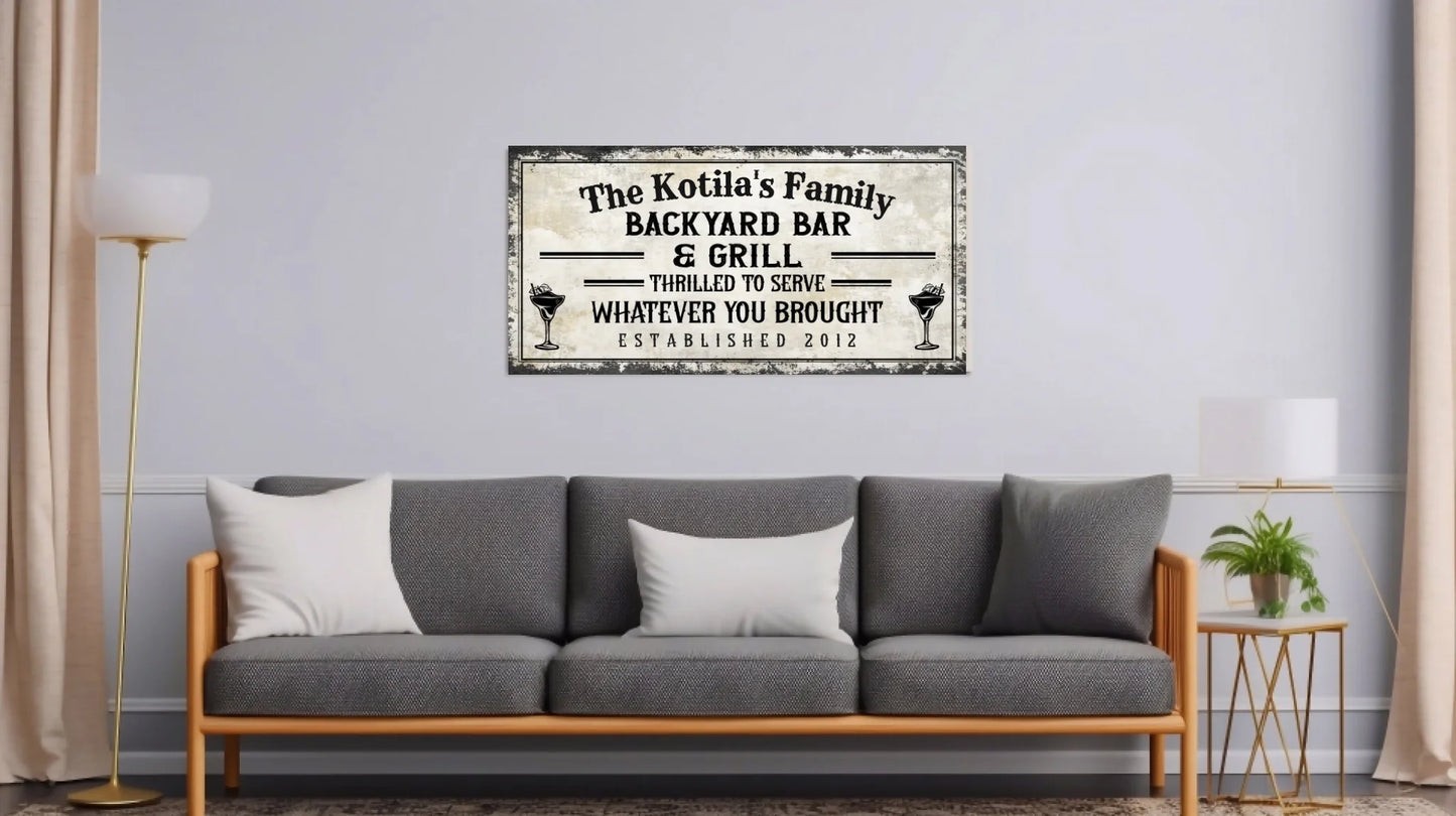 Family Bar Canvasart [eng]