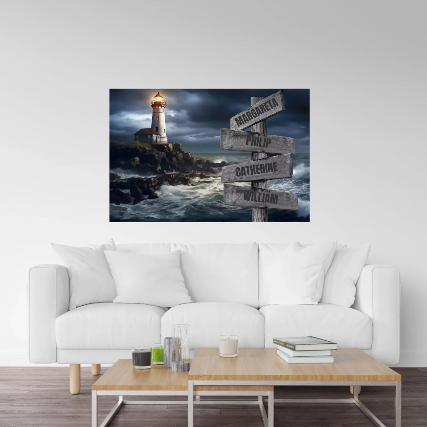 Custom Your Family Seaside Canvasart [all]
