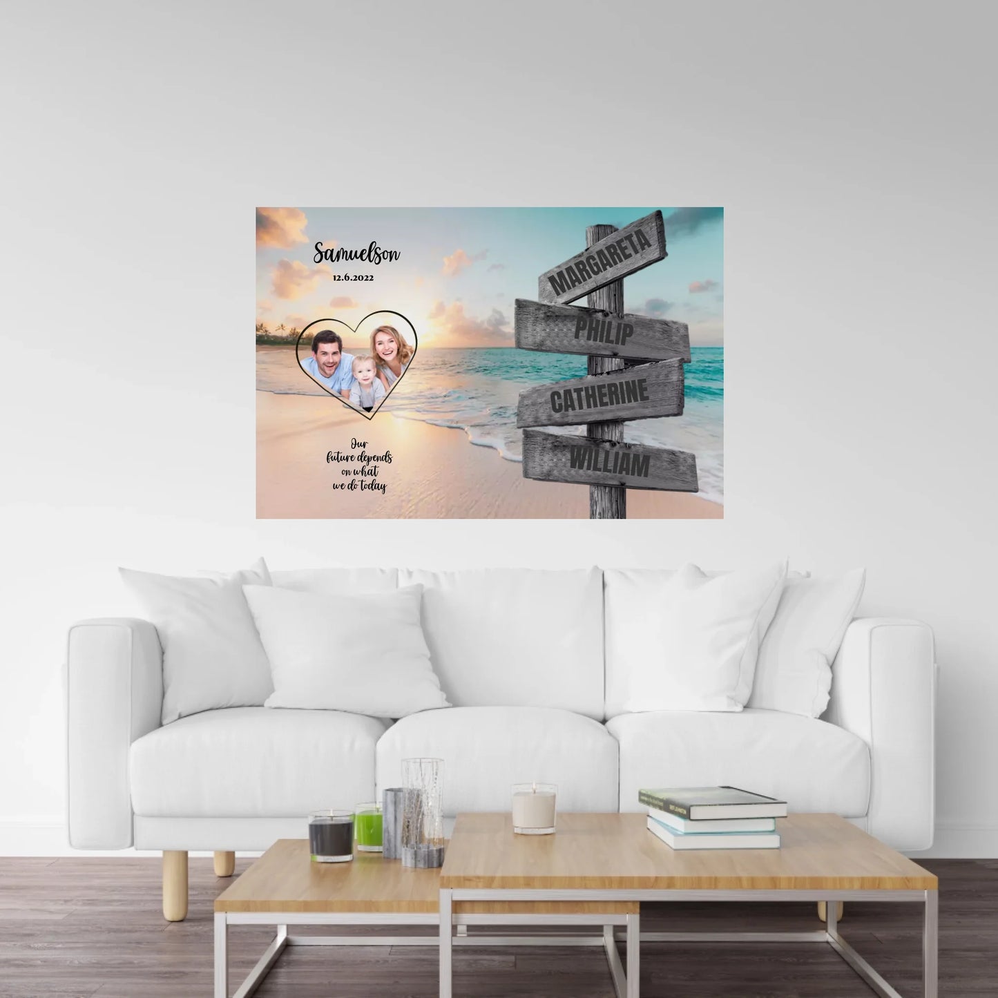 Custom Your Family Photo and Names Canvasart [all]